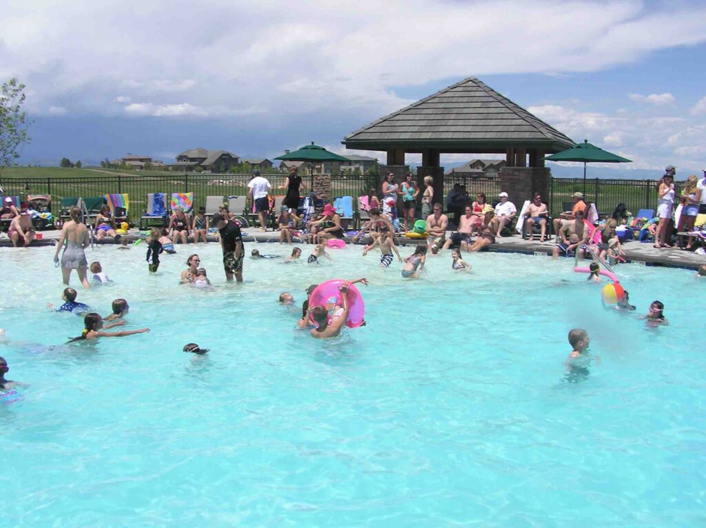 summit club pool at the at village castle pines