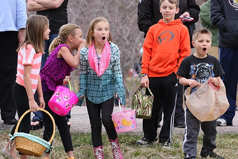 Kids enjoying an outdoor activity at The Village at Castle Pines.
