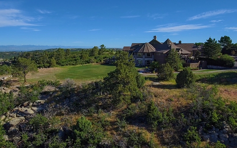 A home in the gated community called Village at Castle Pines in Colorado.